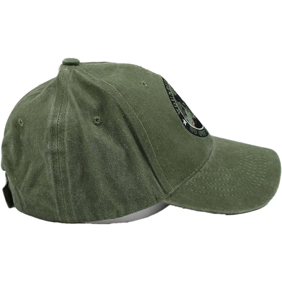 Wounded Warrior No One Left Behind Embroidered cap. OD Green