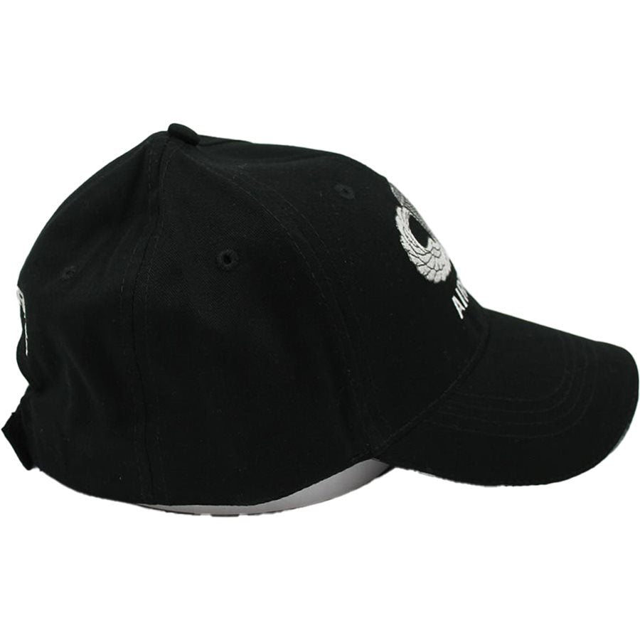 U.S. Army Airborne Jump Wings Baseball cap hat. Black.