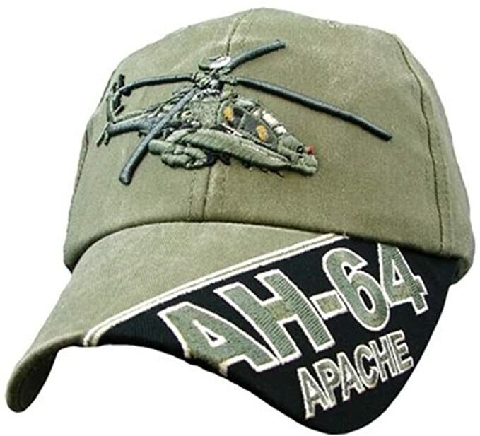 U.S. Army AH-64 Apache Baseball Cap. OD Green