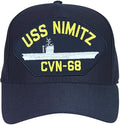 USS Nimitz CVN-68 Ships Baseball cap hat. Navy Blue. USA Made