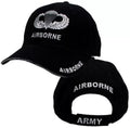 U.S. Army Airborne Jump Wings Baseball cap hat. Black.