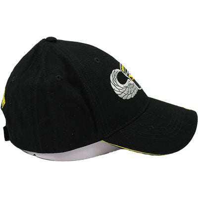 U.S. Army 101st Airborne with wings cap hat. Black