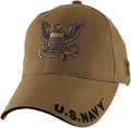 U.S. Navy Insignia Baseball cap hat. Coyote Brown