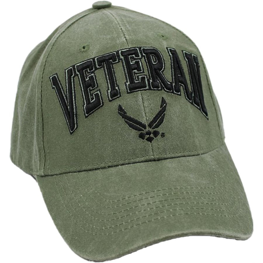 U.S. Air Force Veteran cap hat. OD Green