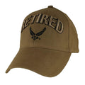 USAF U.S. Air Force Retired Baseball cap hat. Coyote Brown