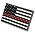 Fire Department Thin Red Line USA Flag Pin