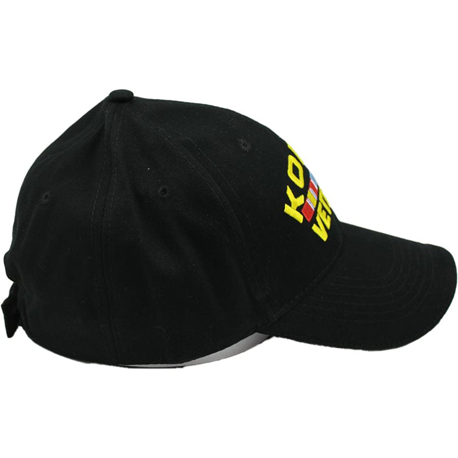 Korea Veteran with Ribbons Baseball cap hat. Black