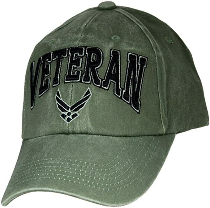 U.S. Air Force Veteran cap hat. OD Green