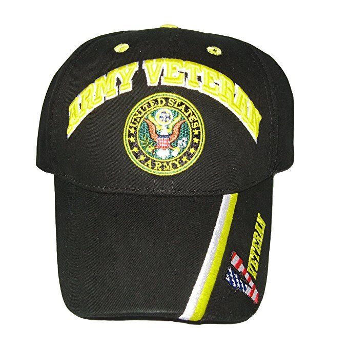 U.S. Army Veteran Baseball cap hat. Black