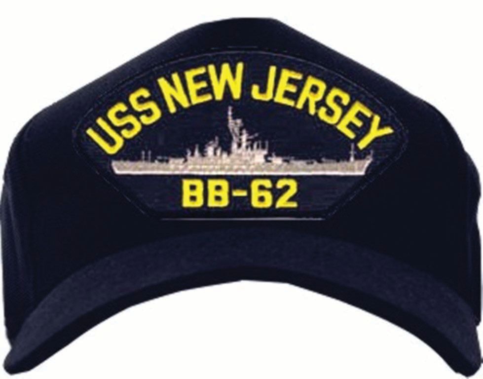 USS New Jersey BB-62 Ships Baseball cap hat. Navy Blue. USA Made