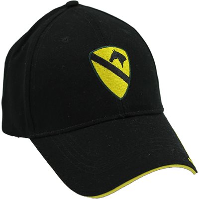 U.S. Army 1st Cavalry cap hat. Black.
