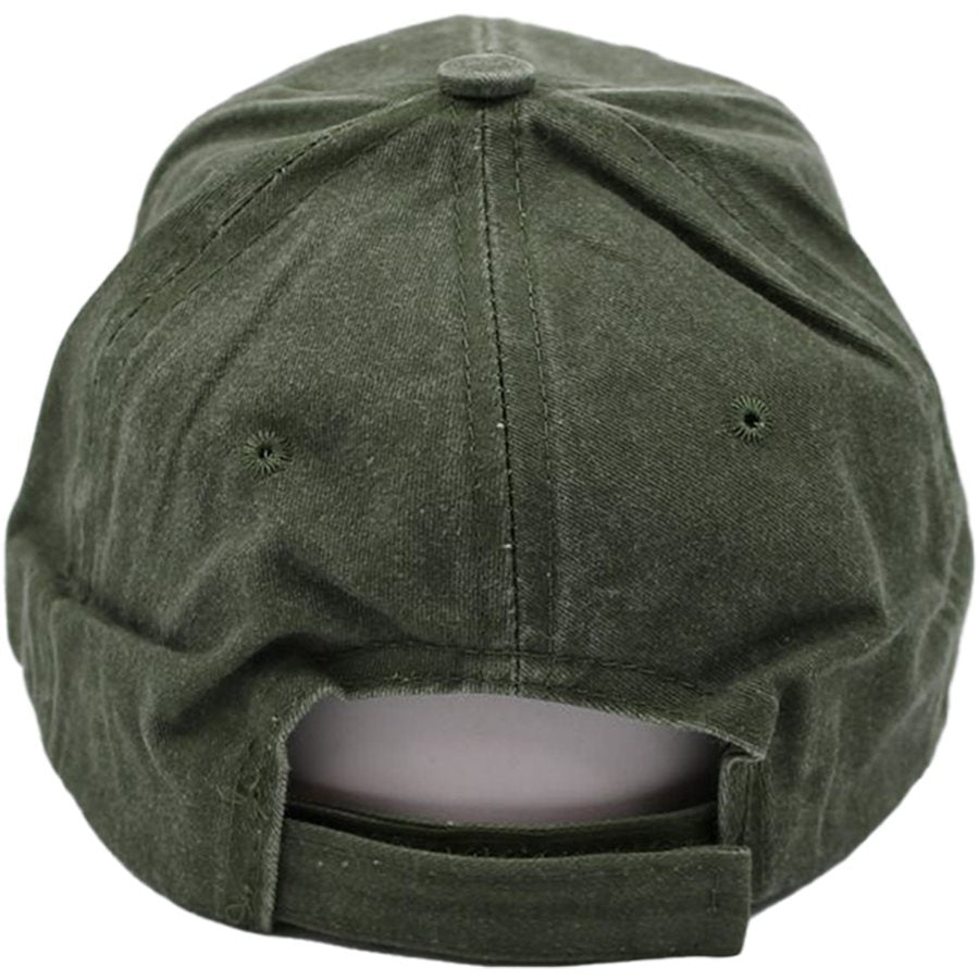 U.S. Army Insignia cap hat. Washed OD Green.