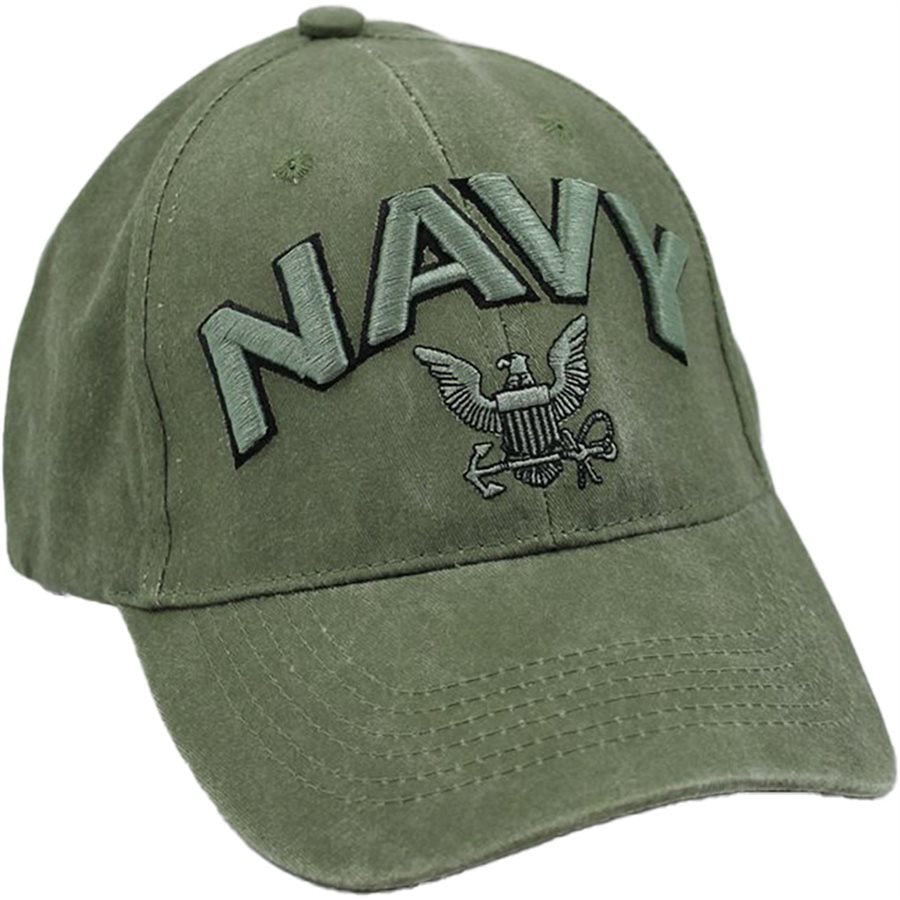 U.S. Navy logo cap hat. OD Green