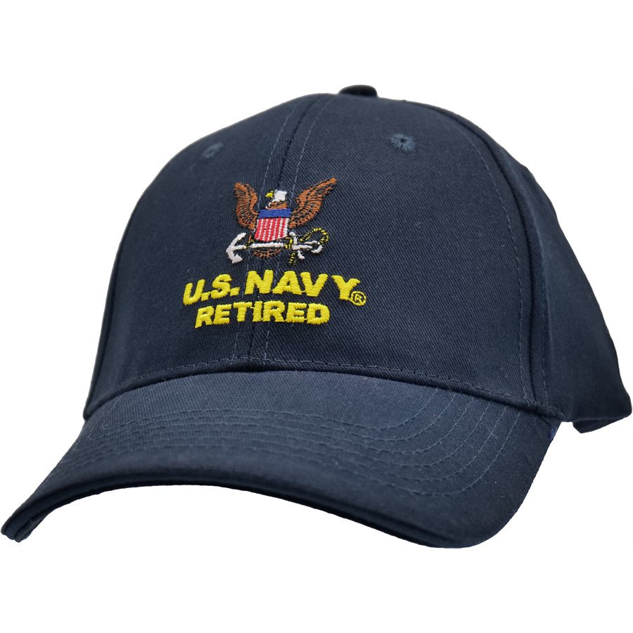 U.S. Navy Retired logo cap hat. Navy Blue