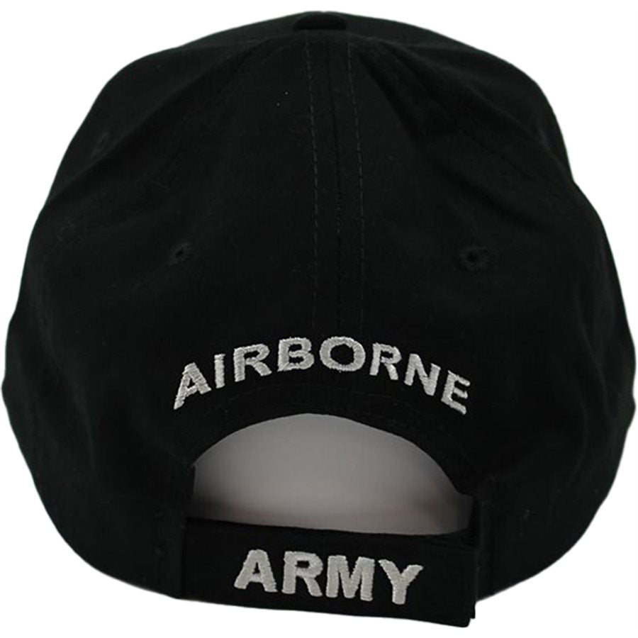U.S. Army Airborne Jump Wings Baseball cap hat. Black.