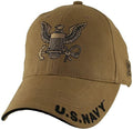 U.S. Navy Insignia Baseball cap hat. Coyote Brown
