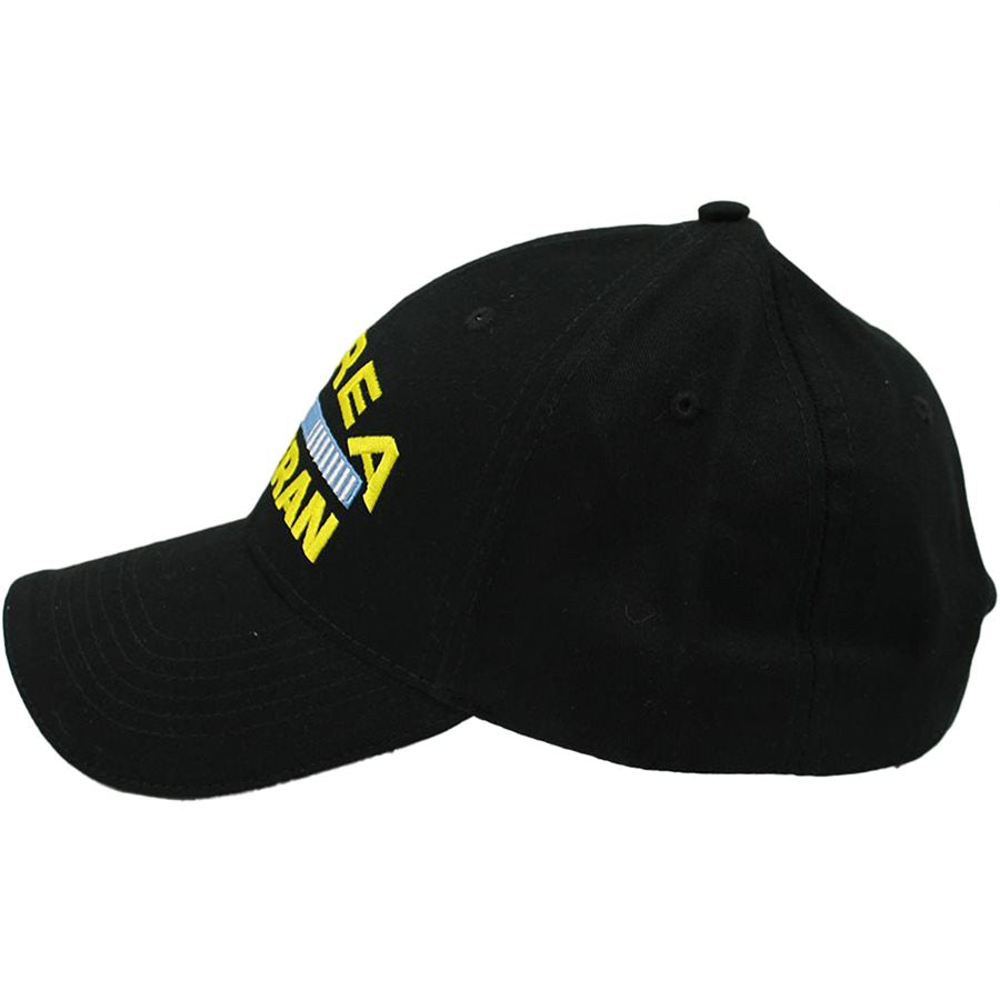 Korea Veteran with Ribbons Baseball cap hat. Black