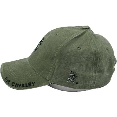 U.S. Army 1st Cavalry Baseball cap hat. OD Green.