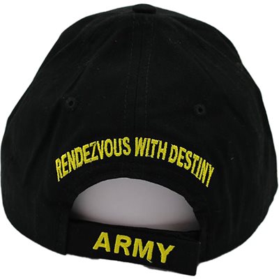 U.S. Army 101st Airborne with wings cap hat. Black