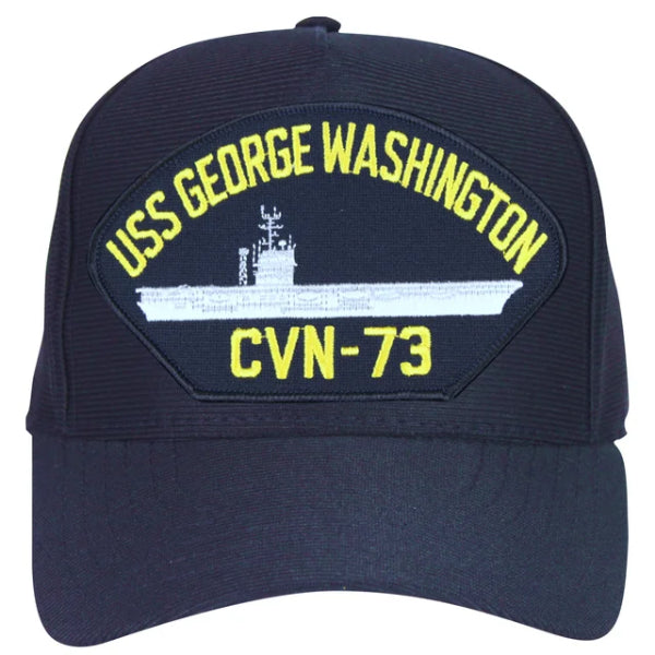 USS George Washington CVN-73 Ships Baseball cap hat. Navy Blue. USA Made