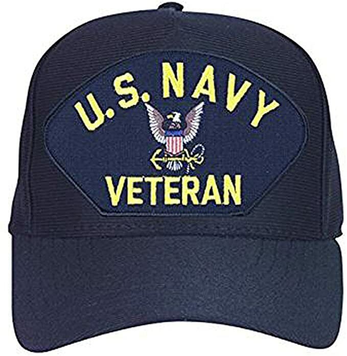 U.S. Navy Veteran Baseball cap hat. Navy Blue. Made in USA