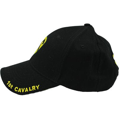U.S. Army 1st Cavalry cap hat. Black.