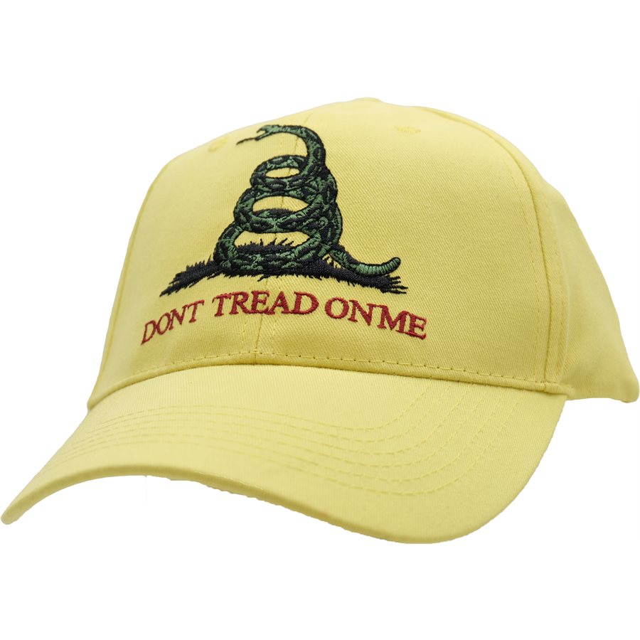 Don't Tread On Me Gasden Baseball Cap. Gold