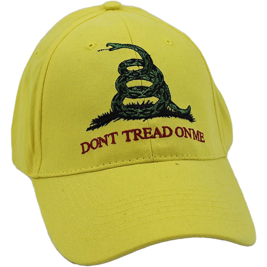 Don't Tread On Me Gasden Baseball Cap. Gold
